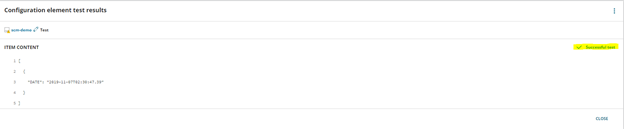 Successful test result