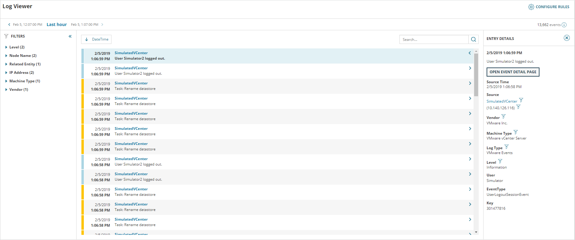 View And Filter Events In The Log Viewer