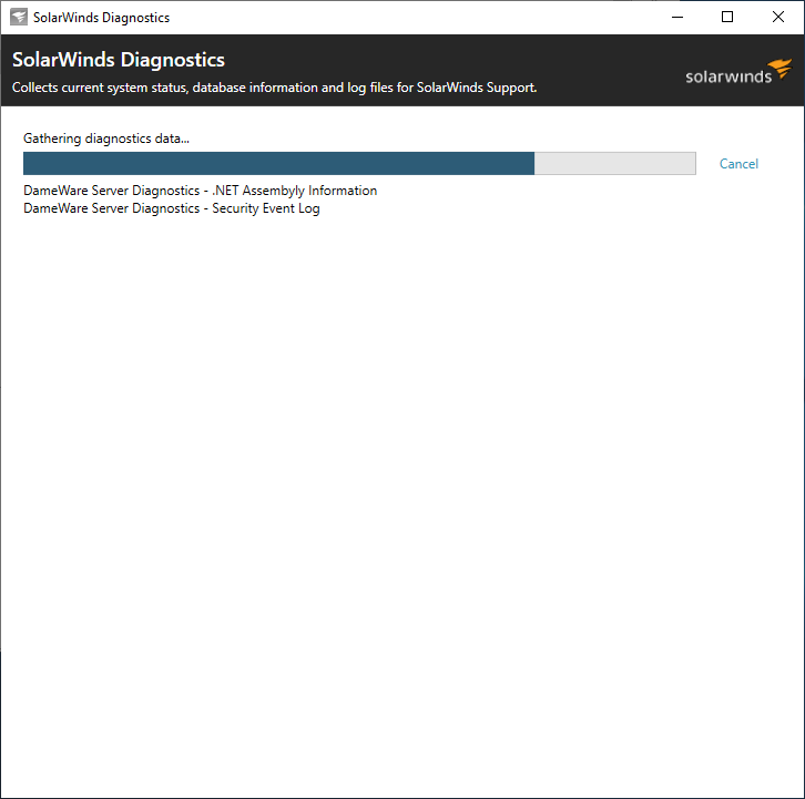 Gathering diagnostics data