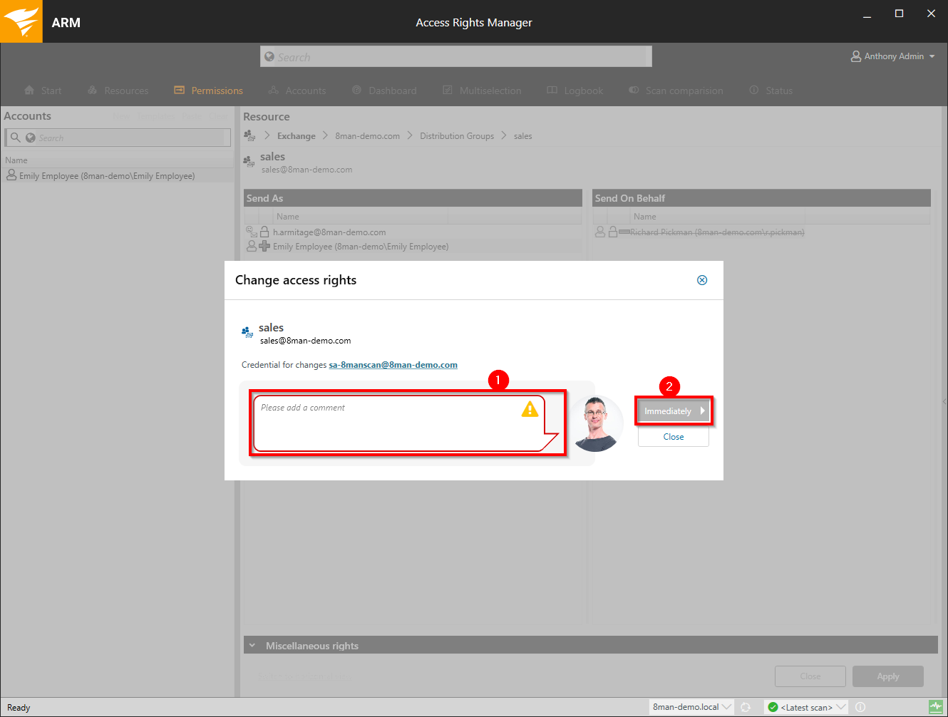Manage distribution group permissions