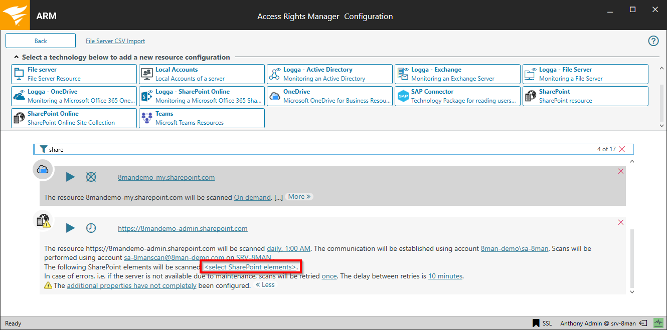 Add a SharePoint Online resource