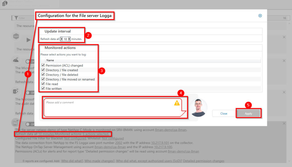 Complete a FS Logga configuration