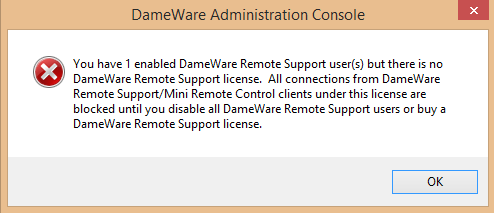 Log Into The Dameware Administration Console