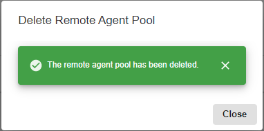 Database Mapper Web Portal Remote Agent Pool deleted