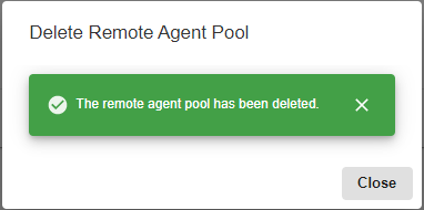 Database Mapper Web Portal Remote Agent Pool deleted Version 2022.3 Database Mapper Web Portal Remote Agent Pool deleted
