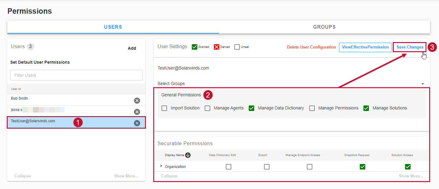 Database Mapper Users tab edit permissions Version 2022.2 Database Mapper Permissions Users tab edit permissions
