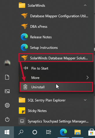 Database Mapper Solution Config Tool select Uninstall Version 2022.3 Database Mapper Solution Config Tool select Uninstall