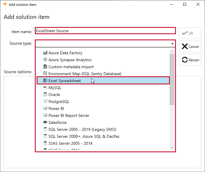 Database Mapper Add Solution Item Excel Spreadsheet Version 2022.2 Database Mapper Add Solution Item Excel Spreadsheet