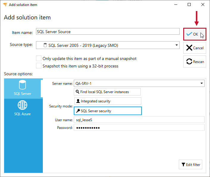 Database Mapper Add Solution Item SQL Server 2005 - 2019 (Legacy SMO) select Ok Version 2022.2 Database Mapper Add Solution Item SQL Server 2005 - 2019 (Legacy SMO) select Ok