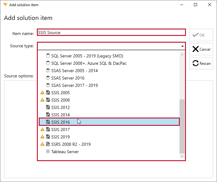 Database Mapper Add Solution Item SSIS 2017 Version 2022.2 Database Mapper Add Solution Item SSIS 2017