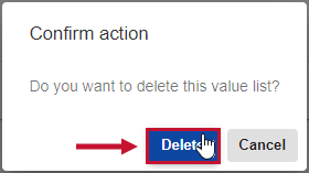 Database Mapper Data Dictionary Value Lists Confirm Delete Versino 19.4.1 Database Mapper Data Dictionary Value Lists Confirm Delete