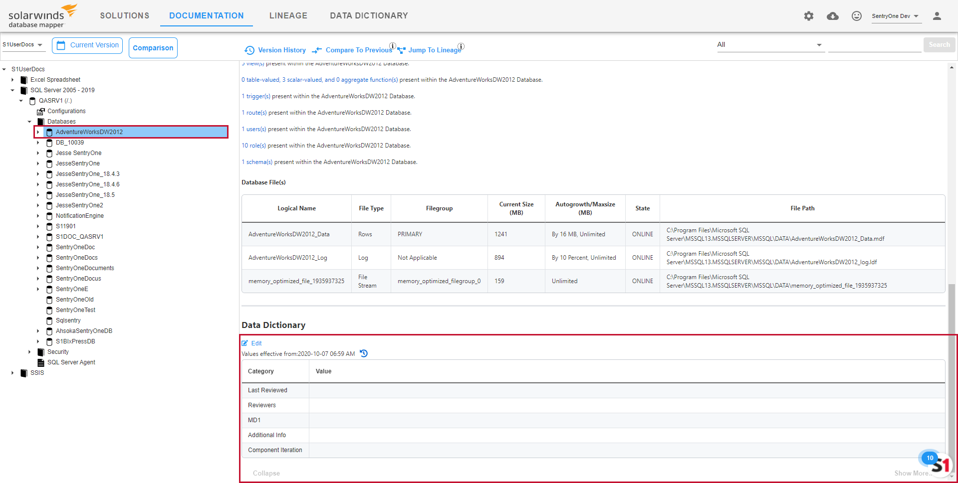 Database Mapper Documentation select Solution item Version 2021.18 Database Mapper Documentation select Solution item