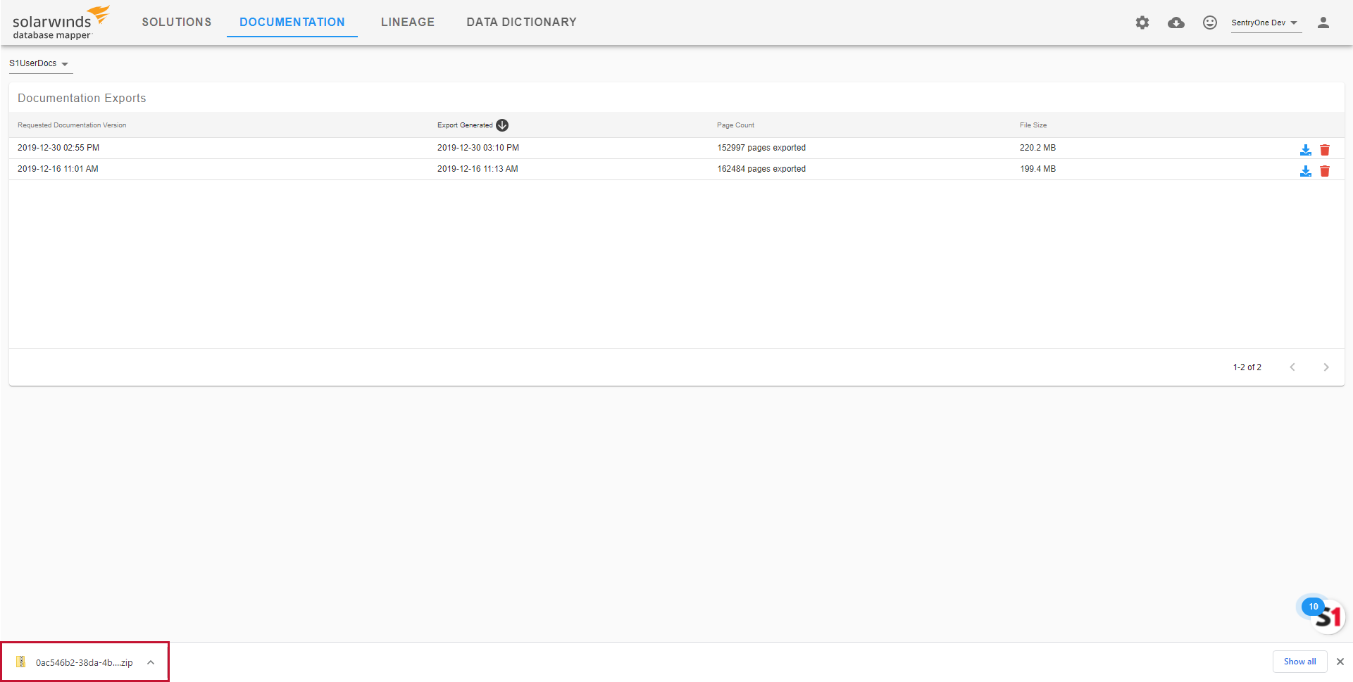 Database Mapper Documentation Exports page select Save Version 2022.2 Database Mapper Documentation Exports page select Save