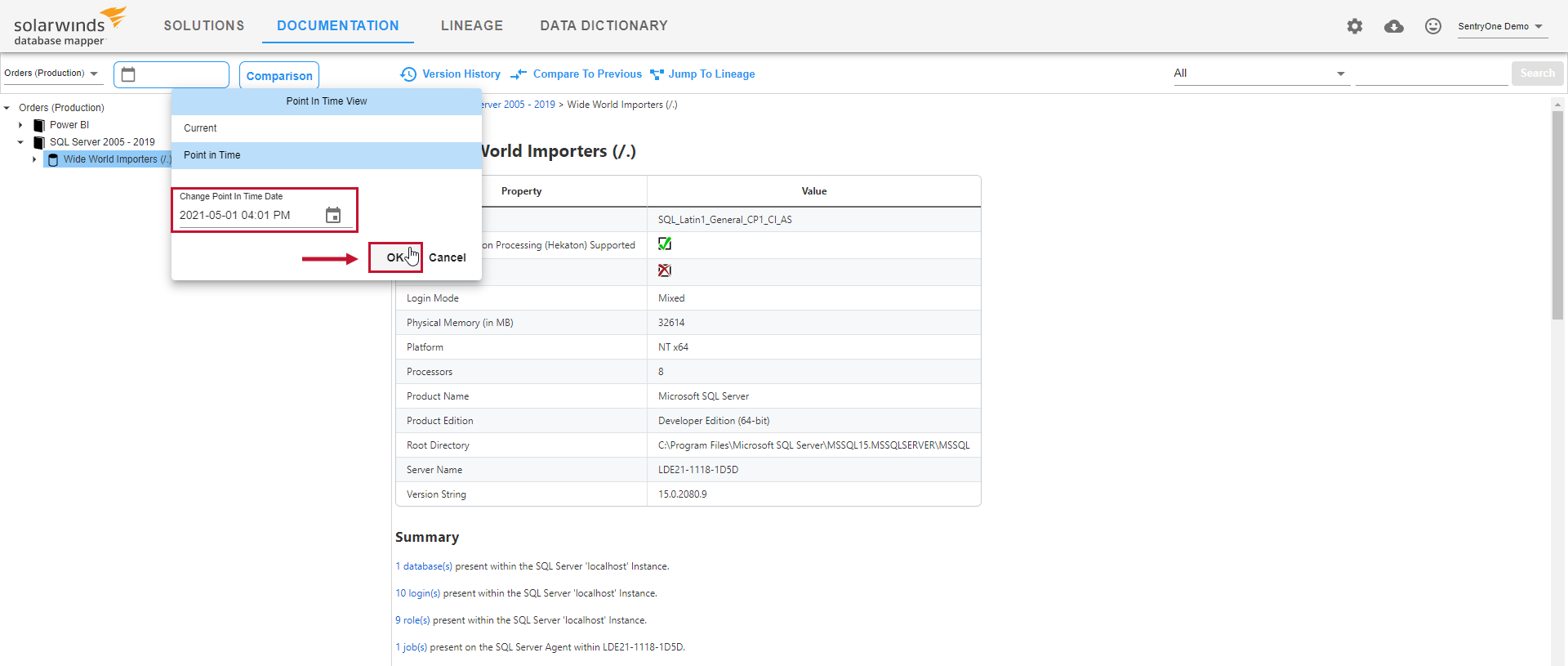 Database Mapper Web Portal View documentation window Change Documentation view Version 2022.2 Database Mapper Web Portal View documentation window Change Documentation View