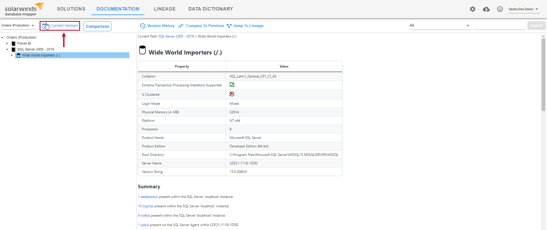 Database Mapper Web Portal Change documentation view Version 2022.2 Database Mapper Web Portal Change documetation view