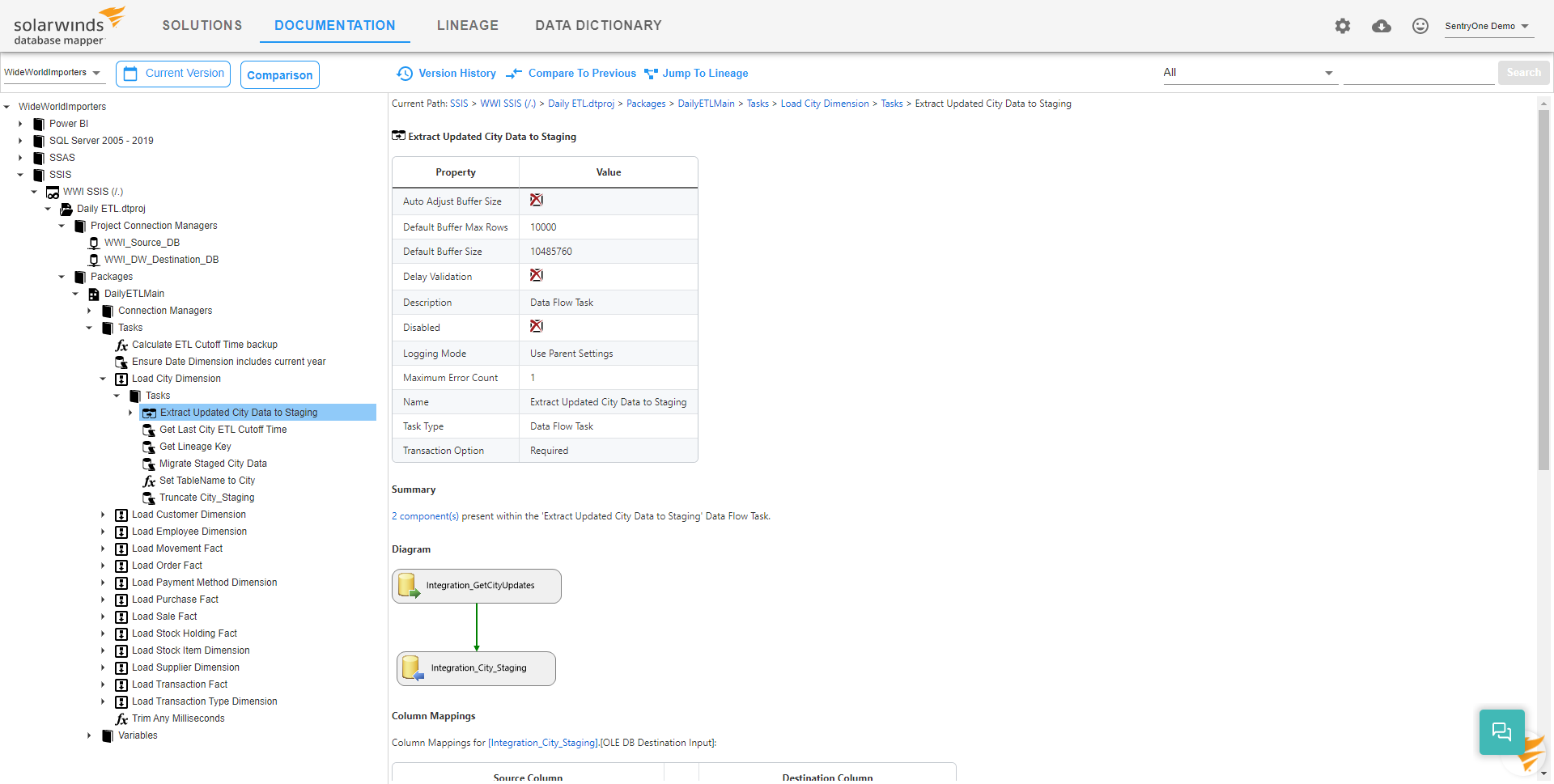 Database Mapper SSIS Package Task Component Documentation example Version 2022.2 Database Mapper SSIS Package Task Component Documentation example