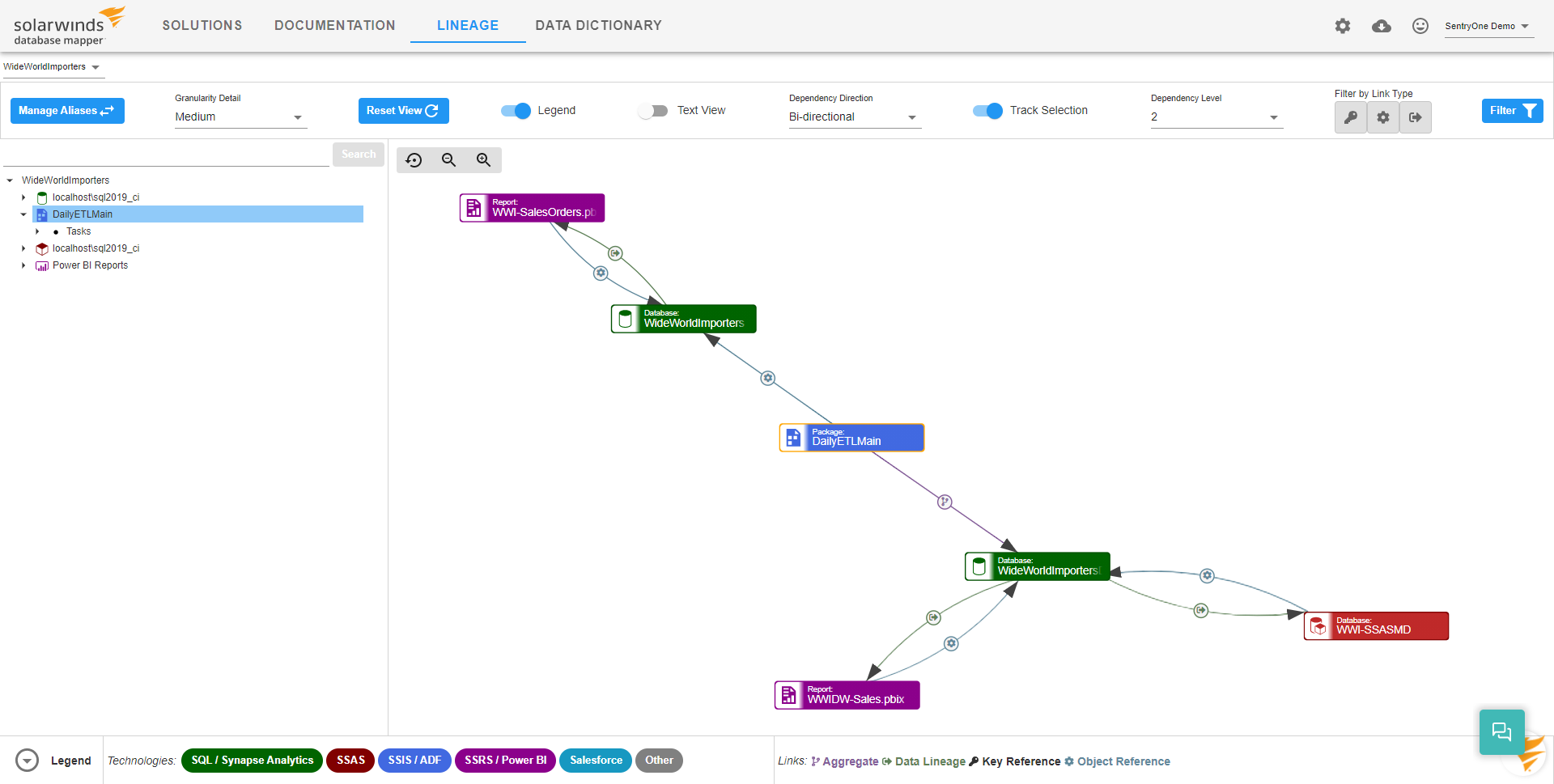 Database Mapper SSIS Project Lineage example Version 2020.24 Database Mapper SSIS Project Lineage example