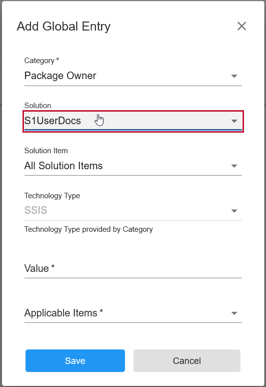 Database Mapper Data Dictionary Add Global Entry select Solution Version 2021.18 Database Mapper Data Dictionary Add Global Entry select Solution