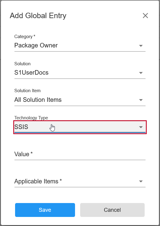 Database Mapper Data Dictionary Add Global Entry select Technology Type Version 2021.18 Database Mapper Data Dictionary Add Global Entry select Technology Type