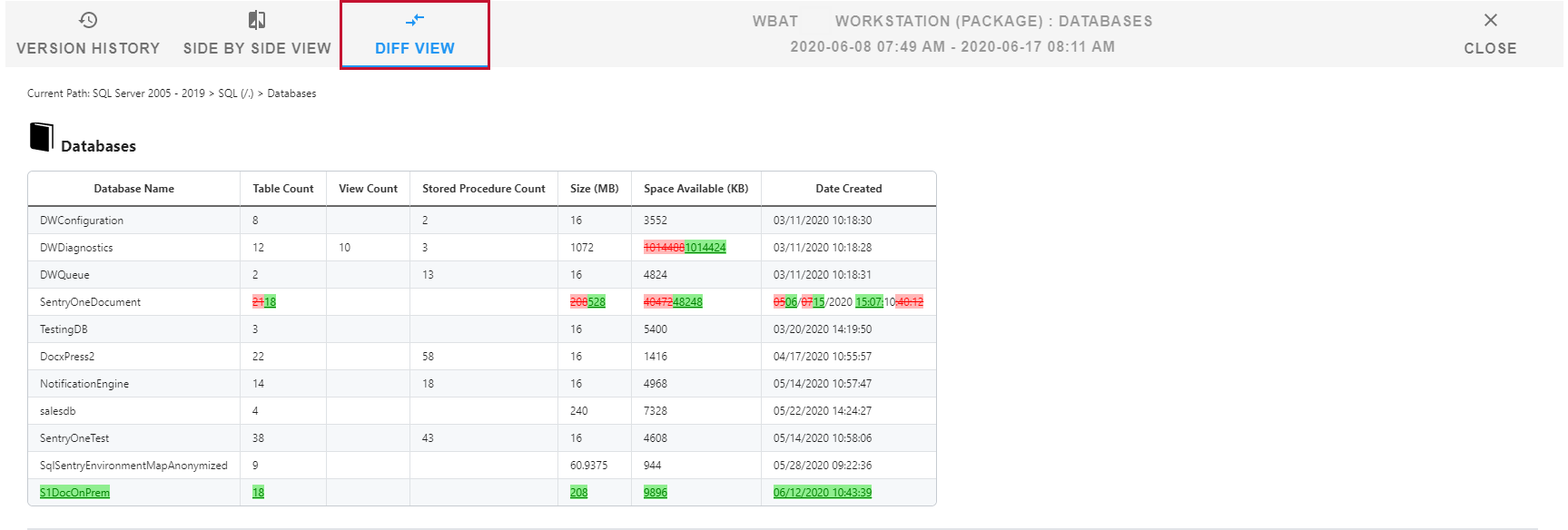 Database Mapper Documentation Diff View Version 2022.2 Database Mapper Documentation Diff View