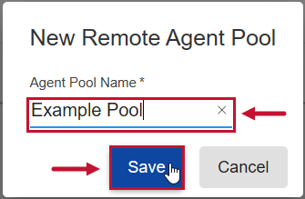 Database Mapper Web Portal Create New Pool window Version 2022.3 Database Mapper Web Portal Create New Pool window
