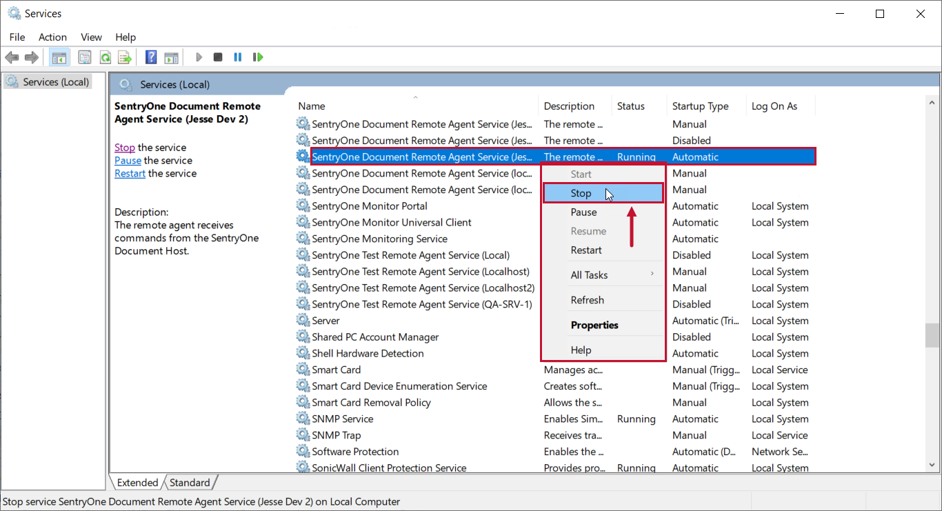 Database Mapper Open Services and Stop Remote Agent Version 2022.3 Database Mapper Open Services and Stop Remote Agent