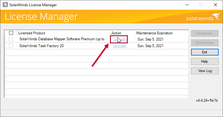 SolarWinds License Manager Upgrade license SolarWinds License Manager Upgrade license