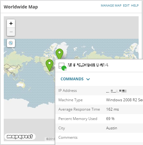 SolarWinds Site maps