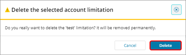 Confirm the deletion Confirm the deletion