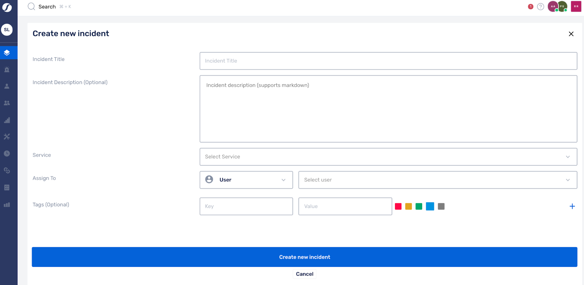 Create an Incident