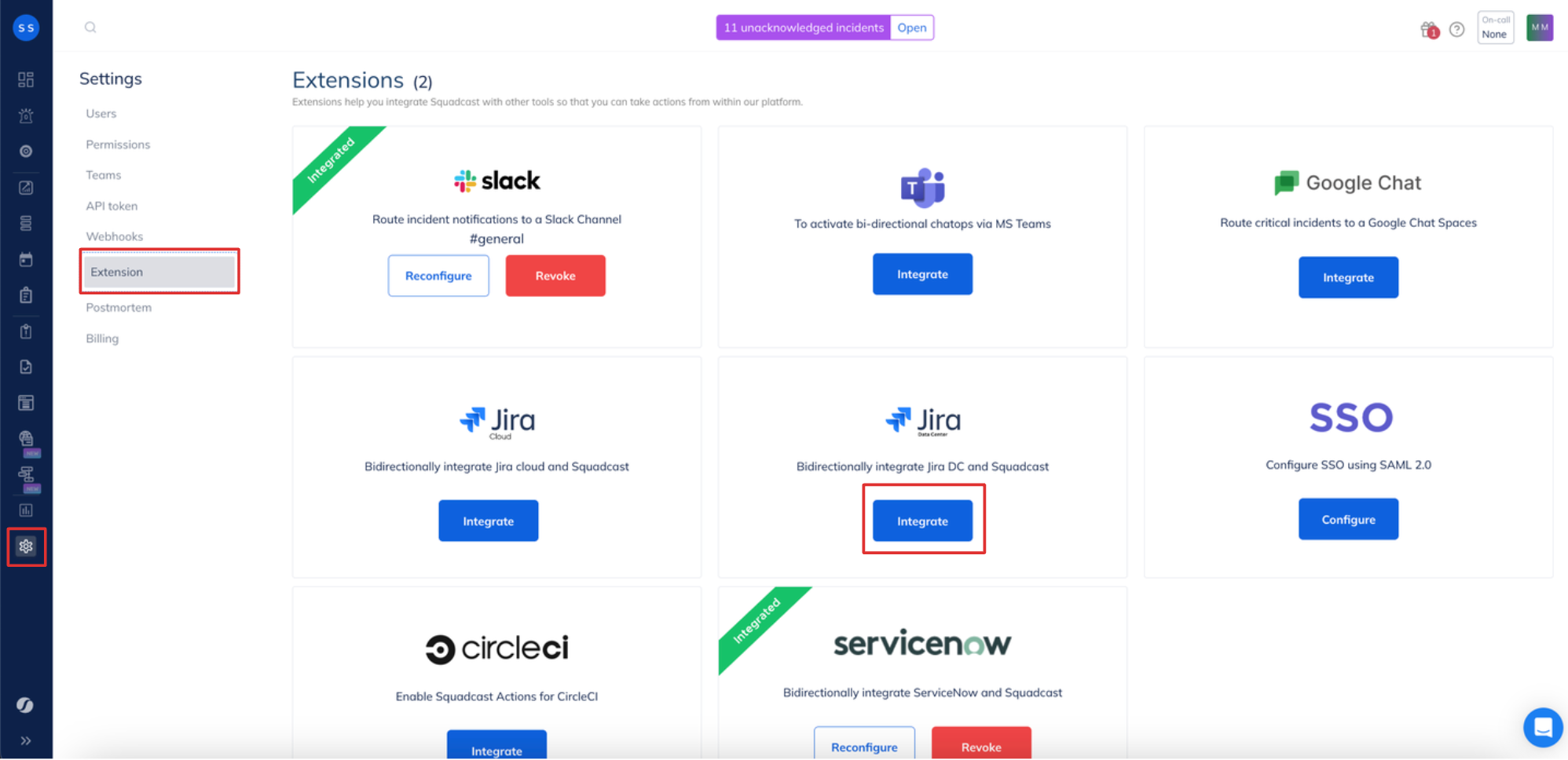 Configure JIRA integration key