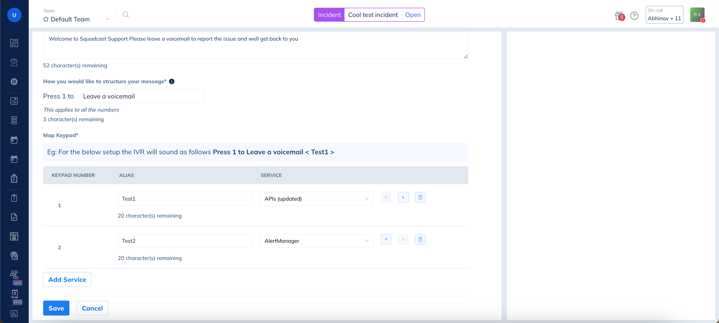Image. Save the configuration details