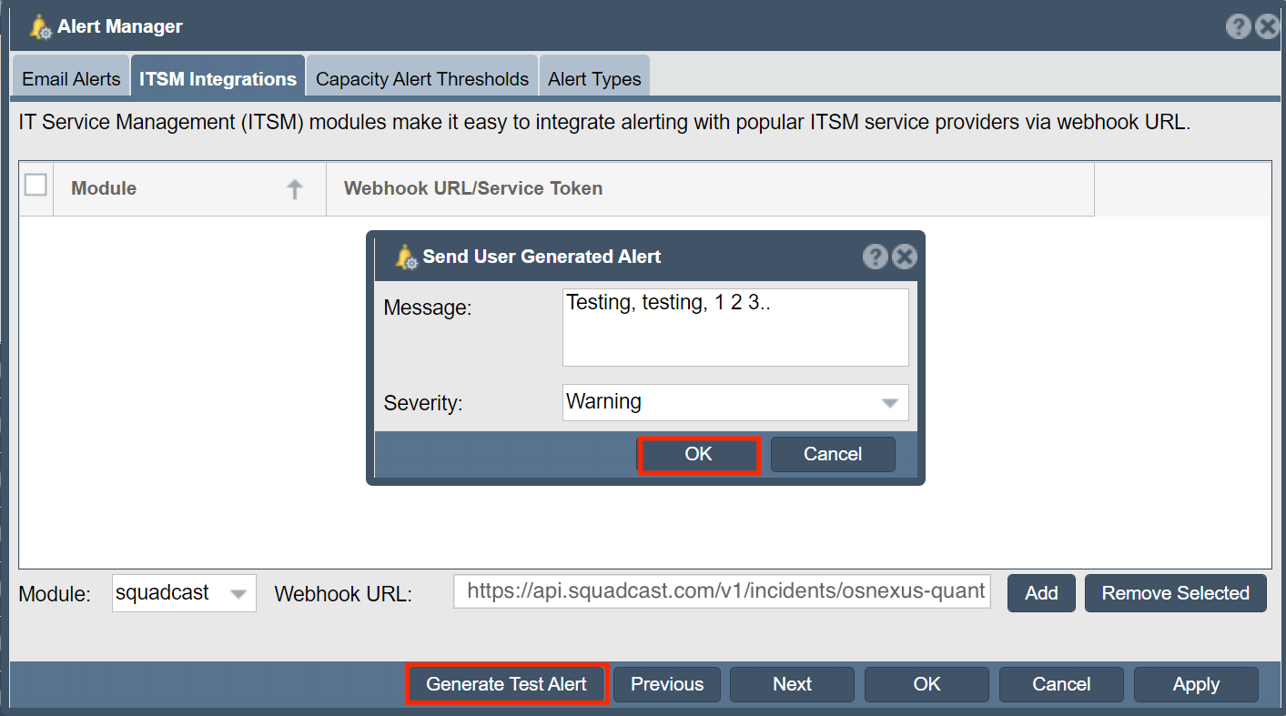 Add OSNexus QuantaStor as an alert source in Squadcast