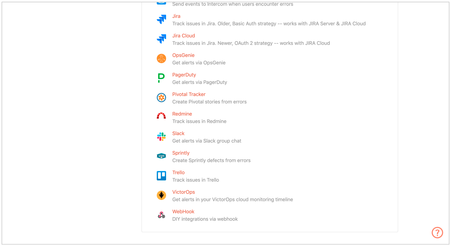 Add a Project under Alerts and Integrations