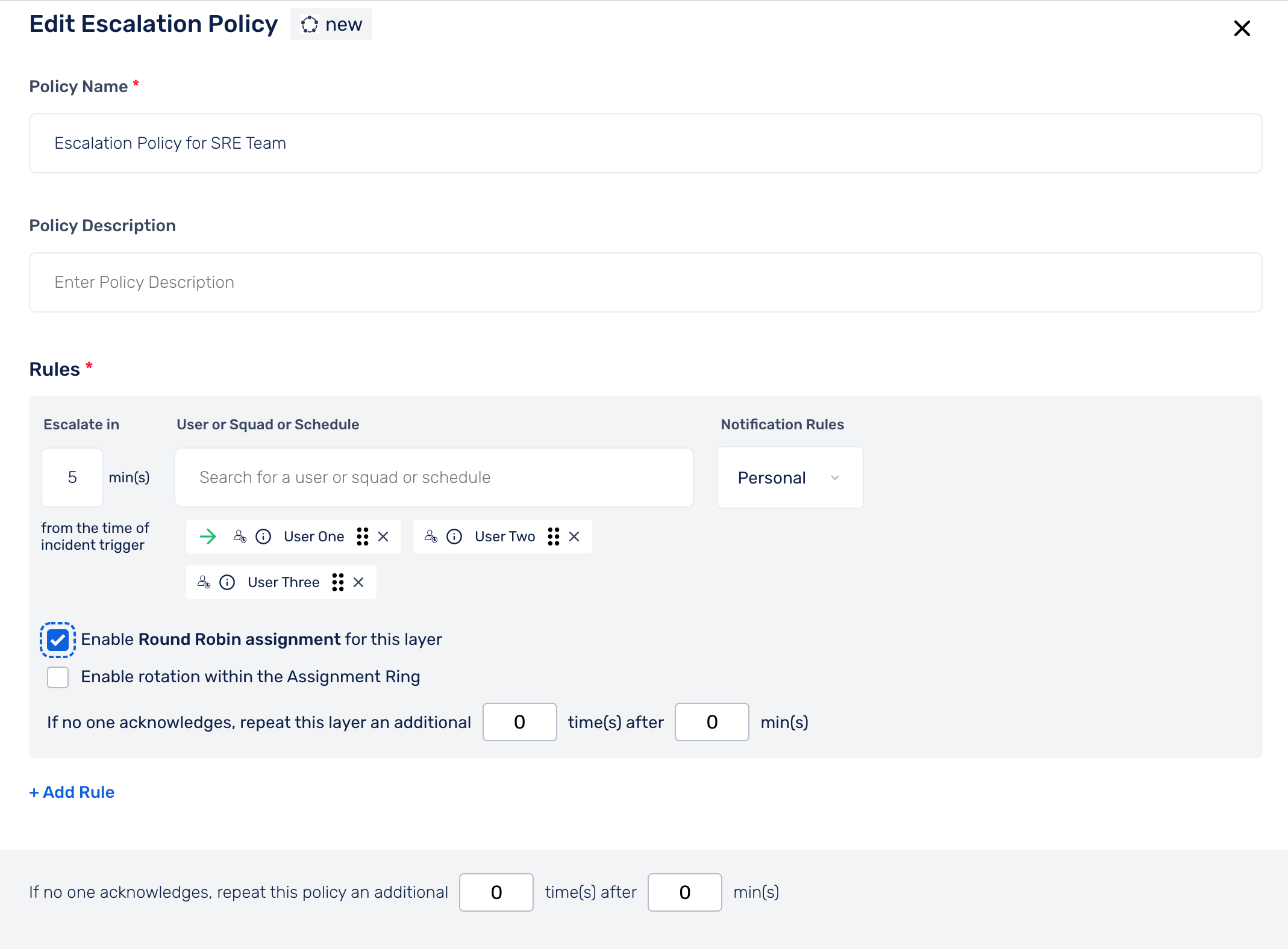 How to Enable Round Robin assignment for this layer