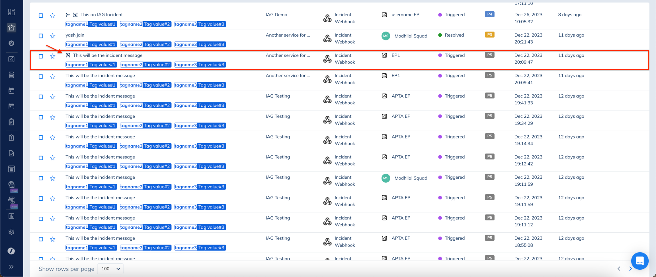 Image. View incidents that have auto-grouped alerts