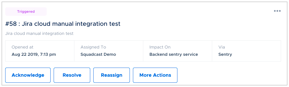 Select Jira cloud action to create a ticket in Jira