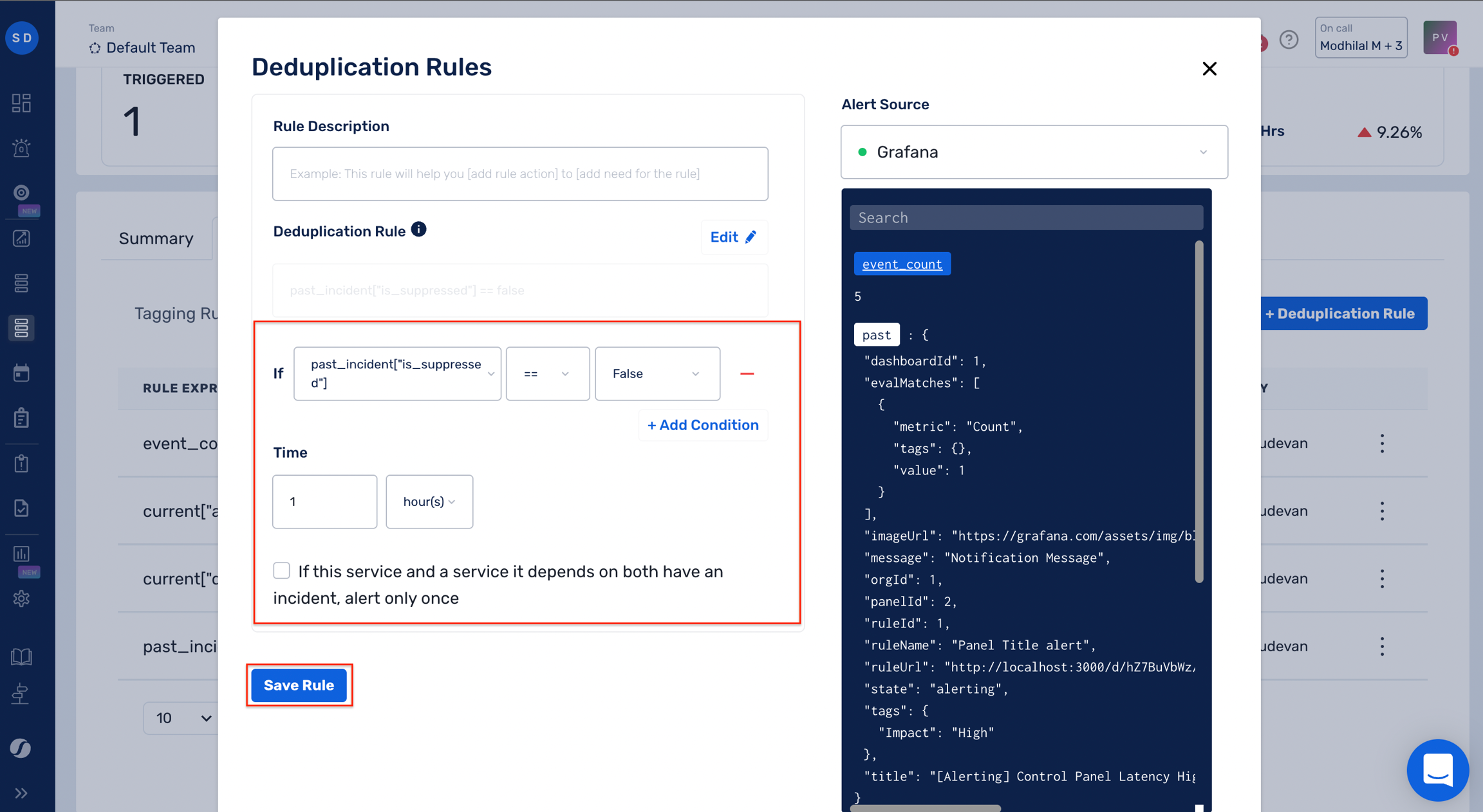 Add Incident status based deduplication in Squadcast