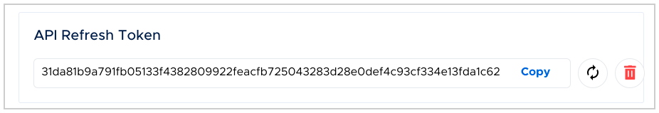 Image. User API Token visible on the Profile page