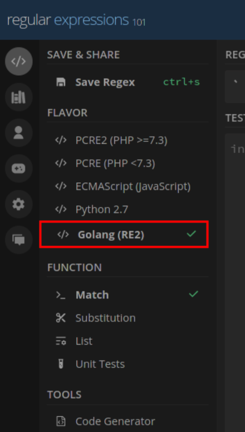 Regex used to write custom rules in Squadcast