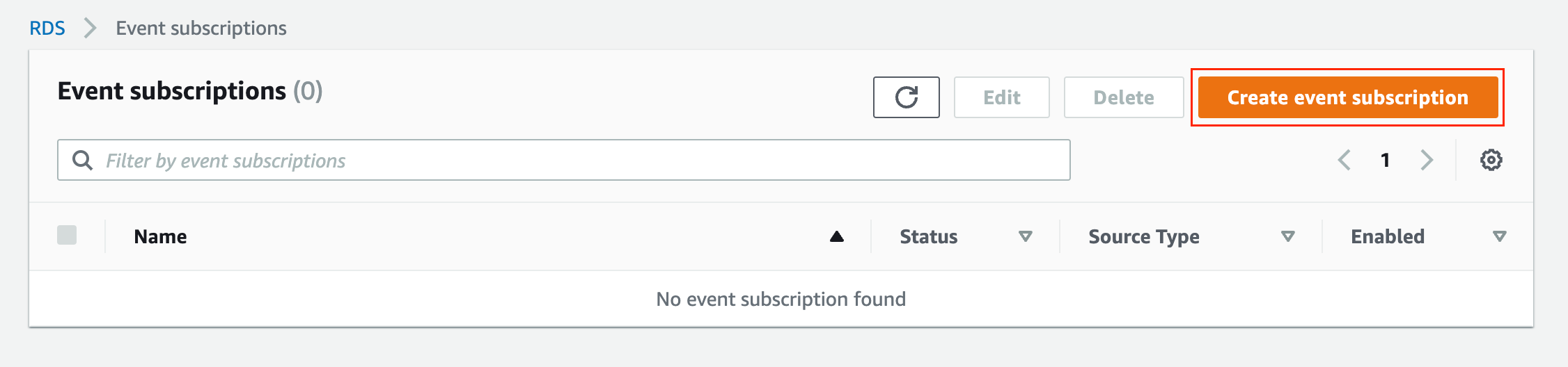 Configuring Amazon RDS in AWS: Access RDS dashboard and Create event subscription