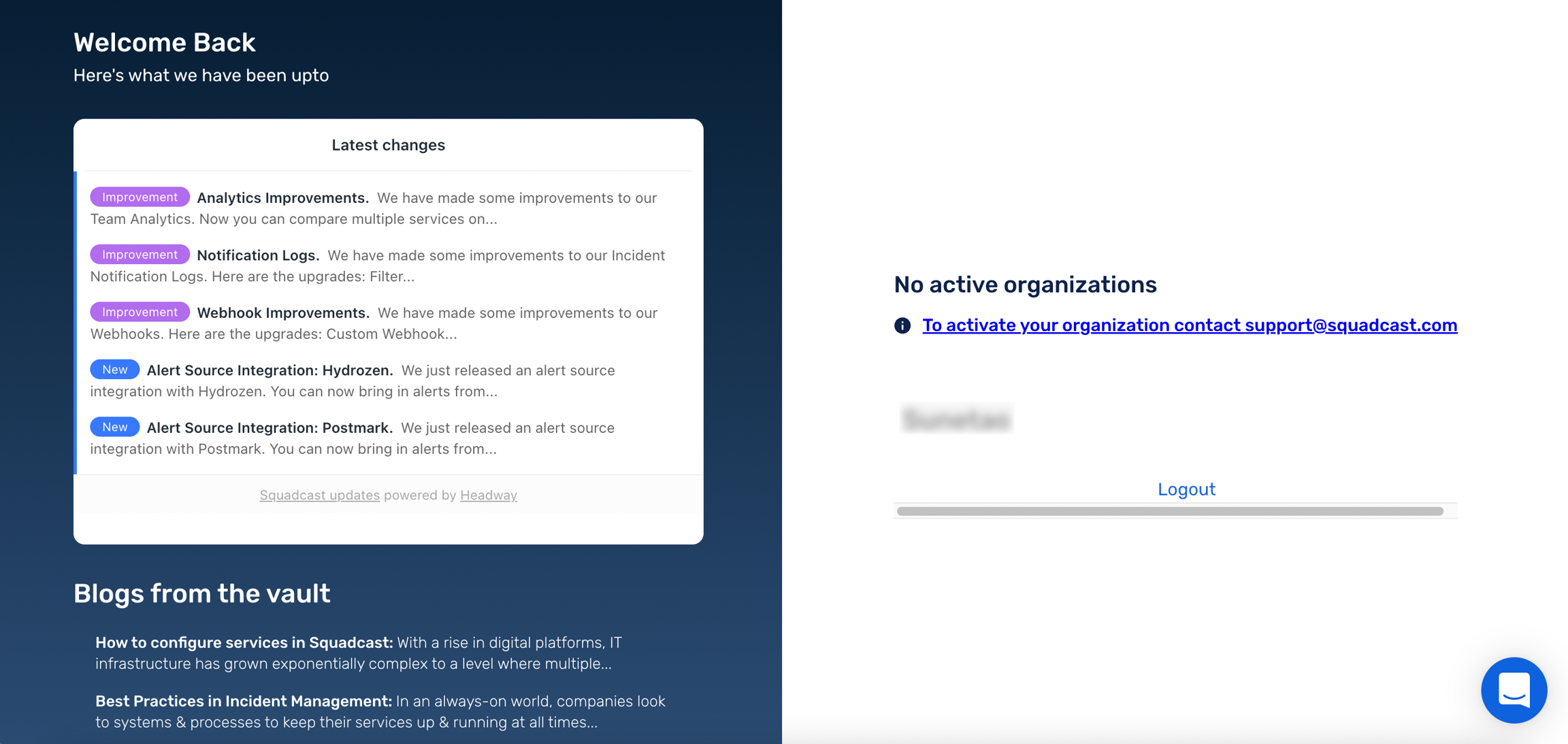 Image. Screen shown post deactivation of an Organization in