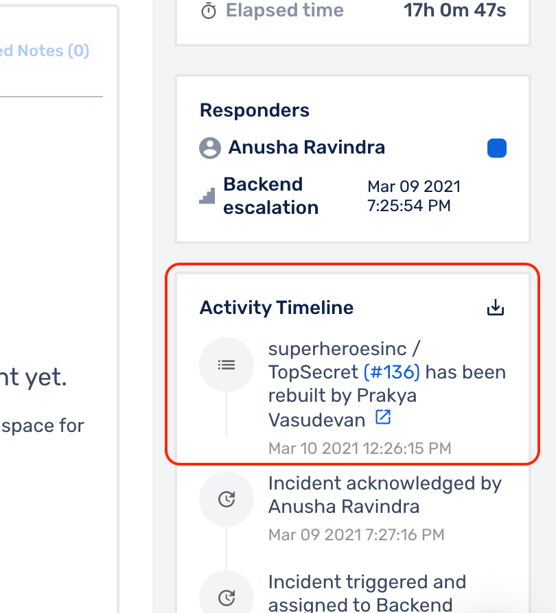Check the link to the CircleCI build