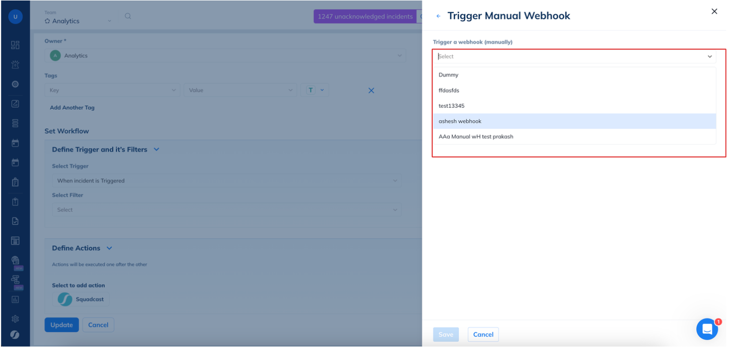 Image. Select the webhook