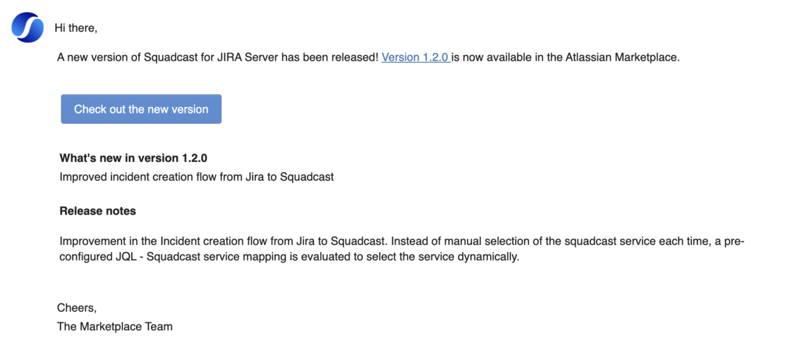 Squadcast Jira Server (On-prem) Plugin Version 1.2.0
