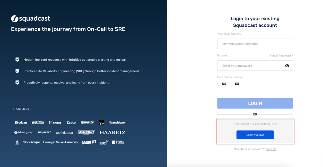 Login with SSO