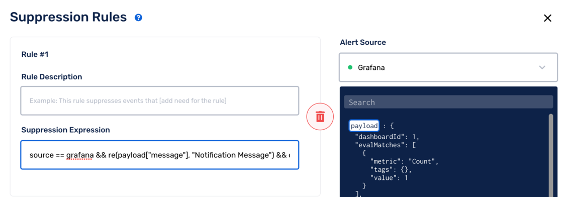 Suppression Rules: Added Discard Function