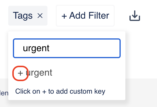 Filter by Tags & search for Custom Tags