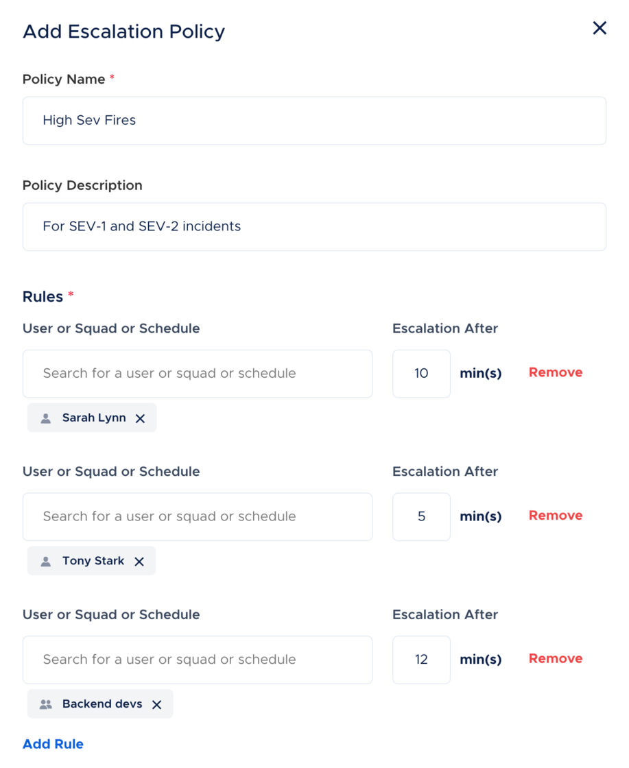 Escalation Policy Improvement