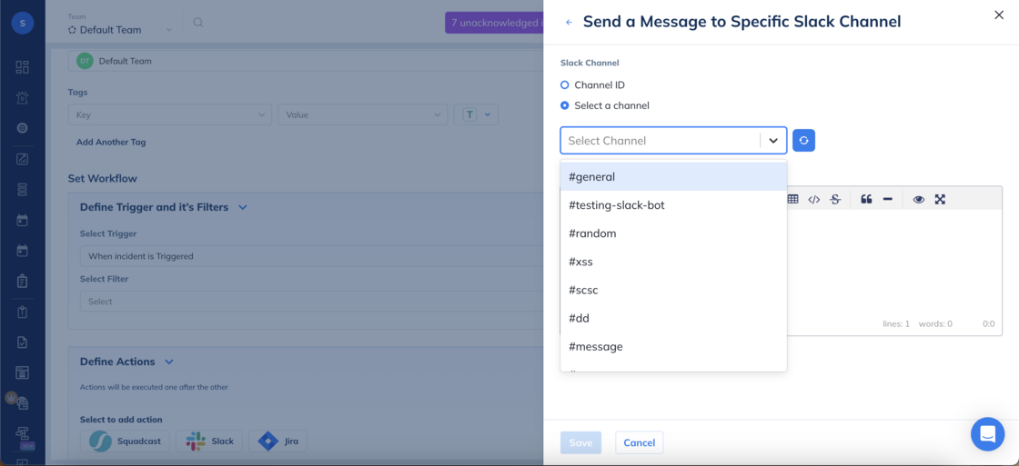 New Workflows Actions: Slack Actions